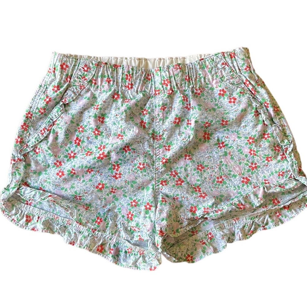 J.Crew Floral Ruffle Hem Shorts, Size 12